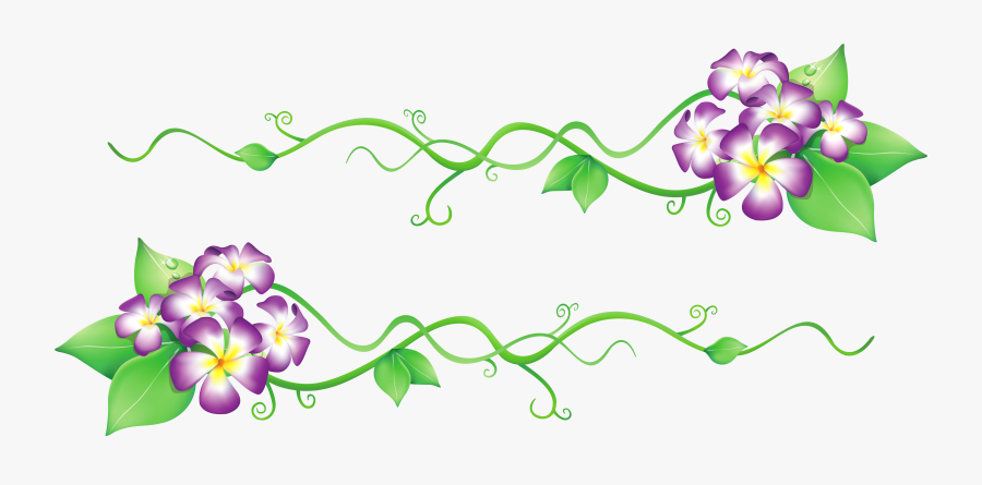 Flowers Spring Decor Png Clipart - Flower Vector Border Png, Transparent Clipart