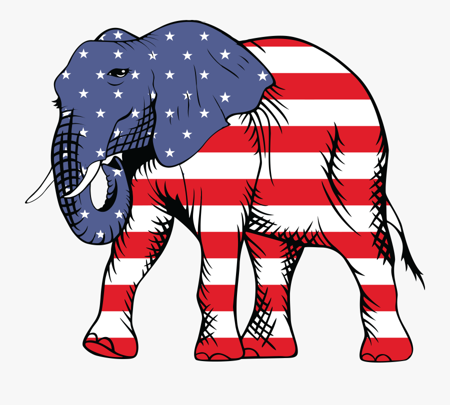 Elephant Clipart Ball - American Flag With Elephant, Transparent Clipart