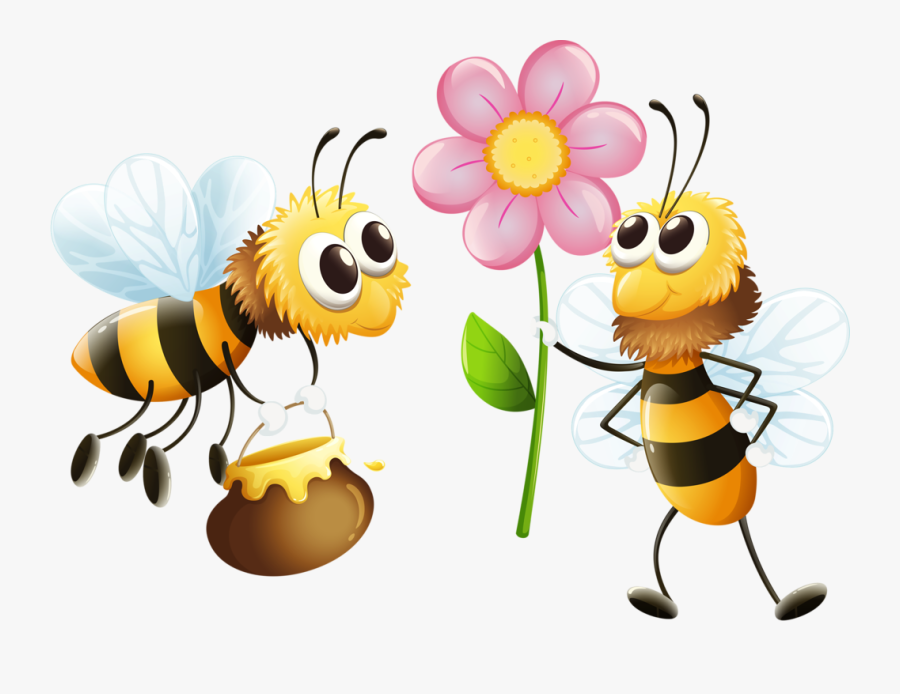 Transparent Bee Clipart - Clipart Bees And Flowers, Transparent Clipart
