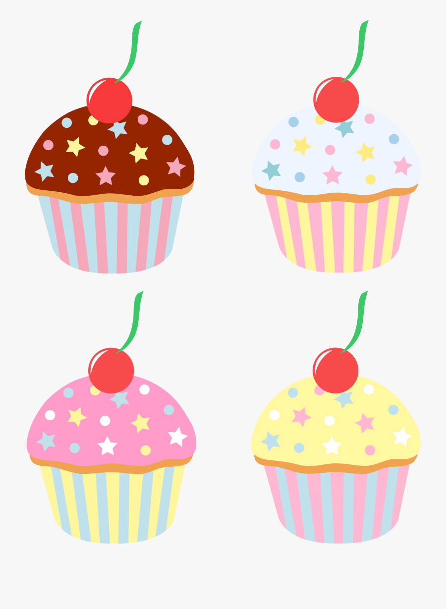Vanilla Cupcake Clipart Sprinkle Clipart - Cartoon Cakes And Sweets, Transparent Clipart