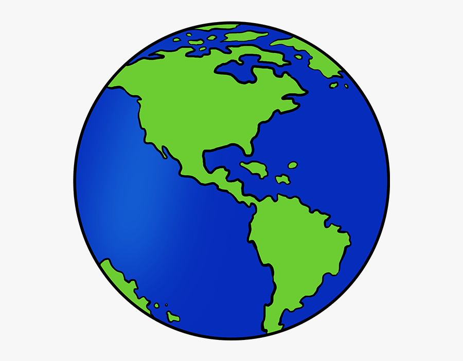 How To Draw Earth - Simple Easy Earth Drawing, Transparent Clipart