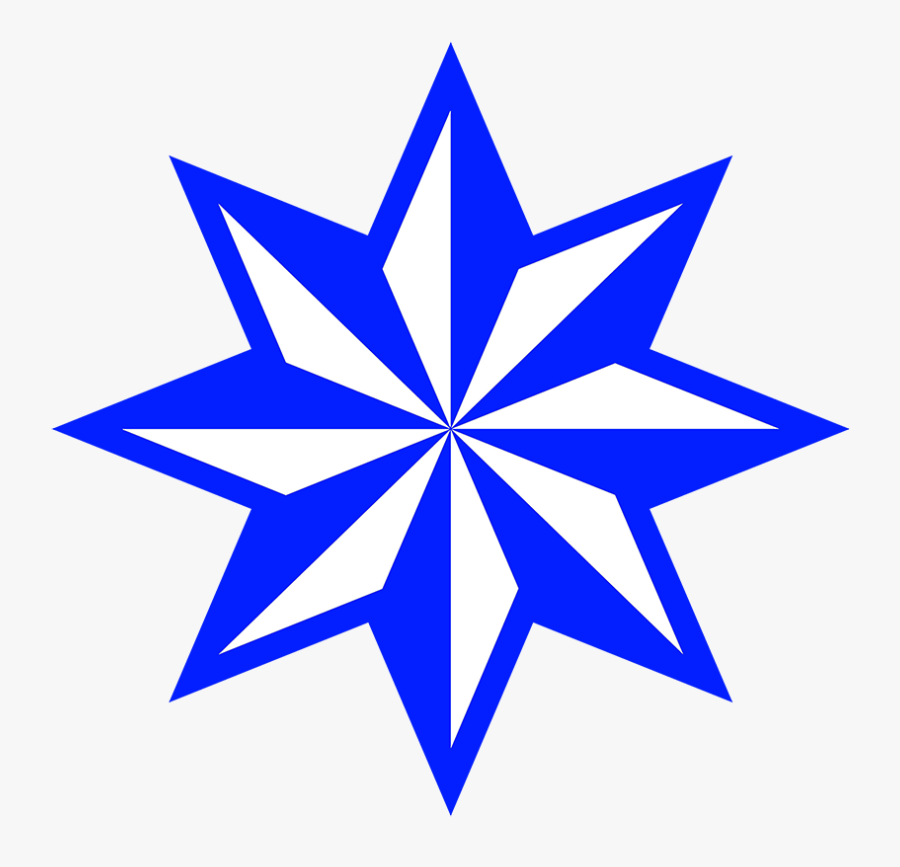 Blue Clipart Stars - 8 Pointed Star Vector, Transparent Clipart