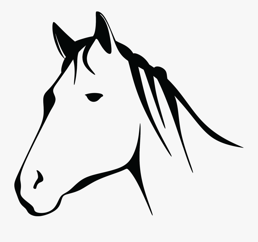 Transparent Horse Head Png - Black And White Horse Clipart, Transparent Clipart