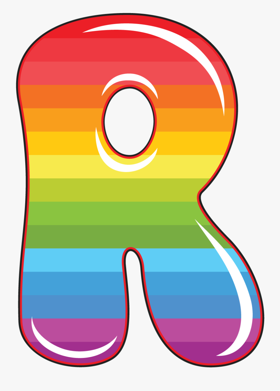 Rainbow Clipart Infantil - Clip Art Letters R, Transparent Clipart