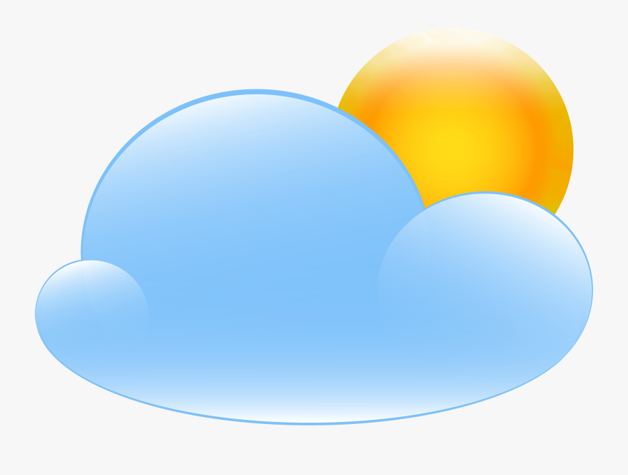 Partly Cloudy With Icon - Partly Cloudy Weather Clipart Png, Transparent Clipart
