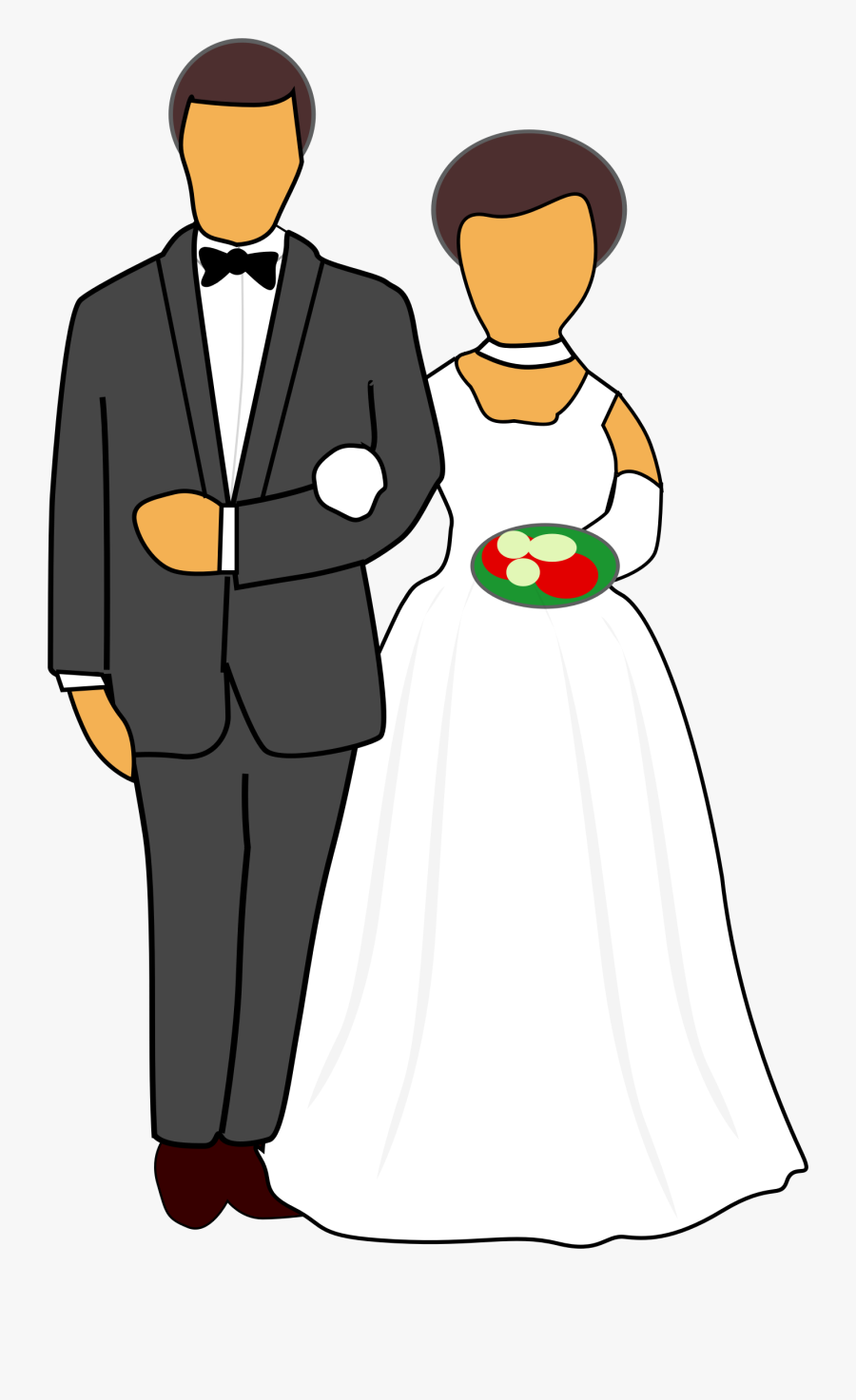 Wedding Clipart Woman Married - People Getting Married Clipart, Transparent Clipart