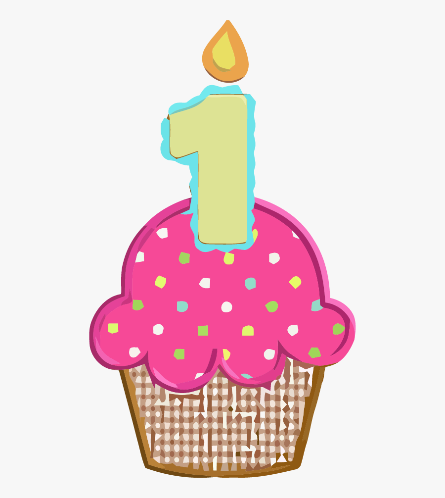 Flower Cupcake Clipart - 1st Birthday Cupcake Clipart , Free ...