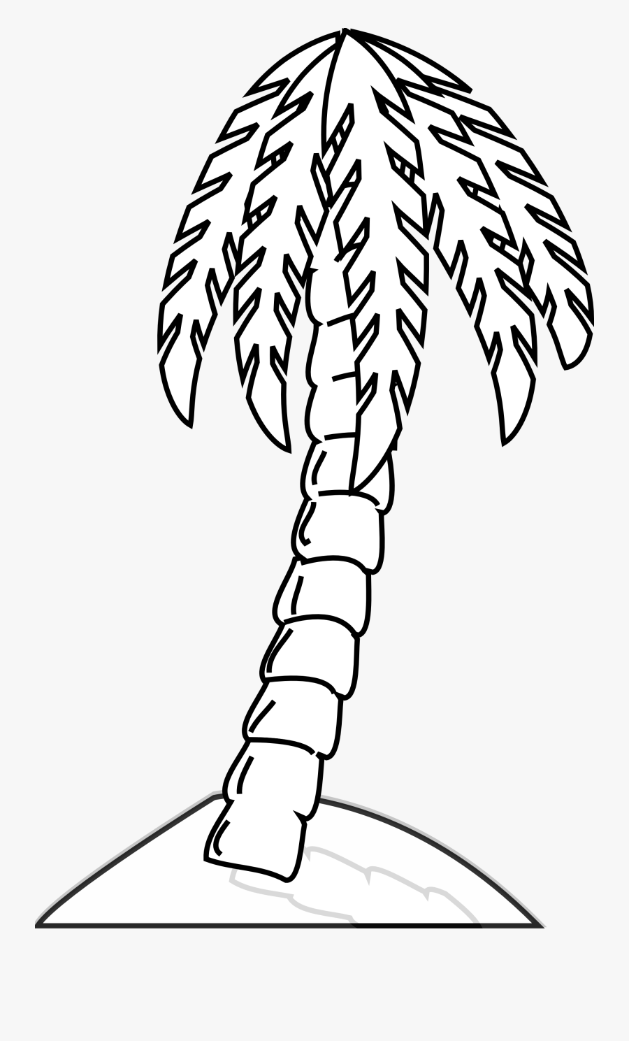 Palm Tree Clipart Black And White - Palm Tree Black And White Clipart Png, Transparent Clipart