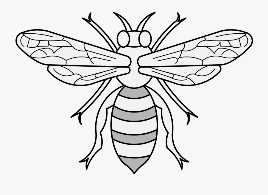 Bee Clipart Traceable - Heraldic Bee, Transparent Clipart