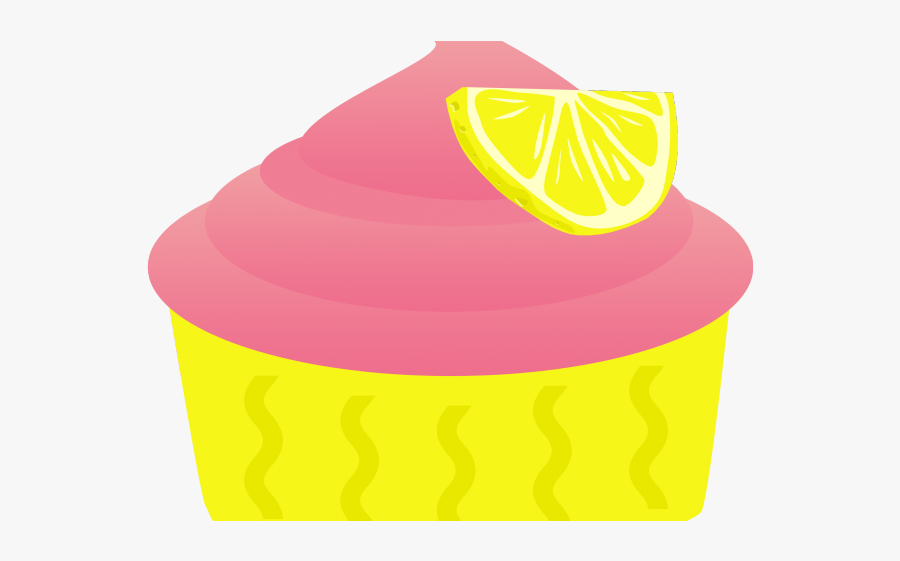 Vanilla Cupcake Clipart Valentine Cupcake - Pink And Yellow Cupcakes Clipart, Transparent Clipart