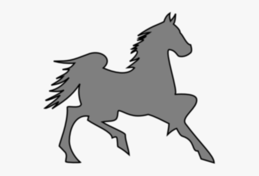 Grey Horse Svg Clip Arts - Clip Art, Transparent Clipart