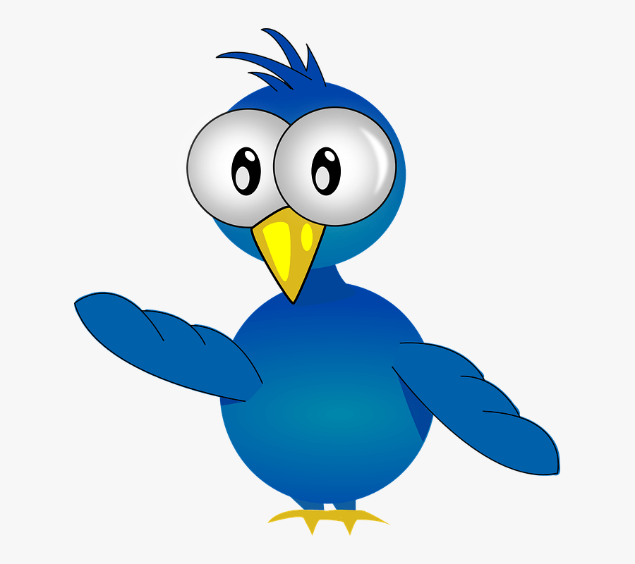 Tweety Bird Bird Clipart Collection - Blue Bird With Big Beak Cartoon, Transparent Clipart