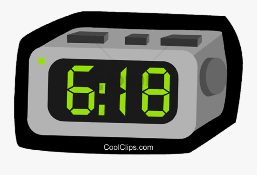 Digital Clock Royalty Free Vector Clip Art Illustration - Digital Clock Clipart, Transparent Clipart