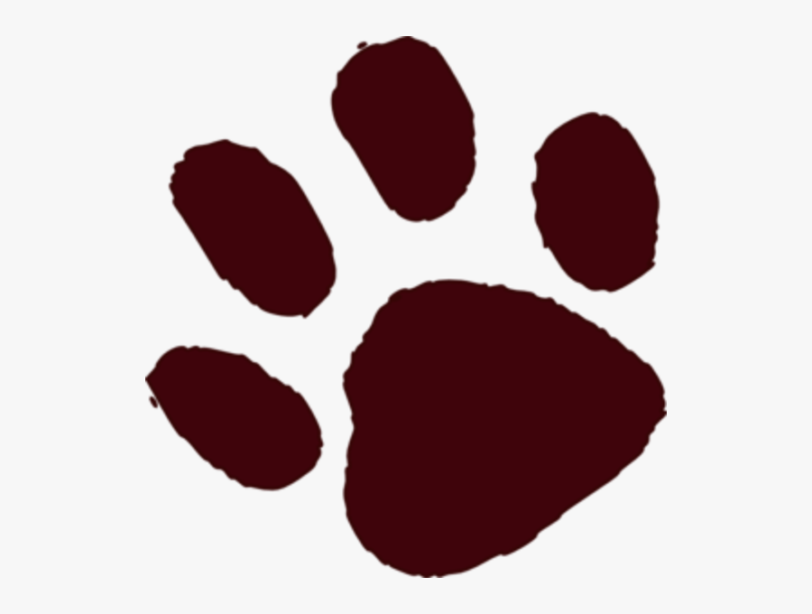 Dark Brown Paw Print, Transparent Clipart