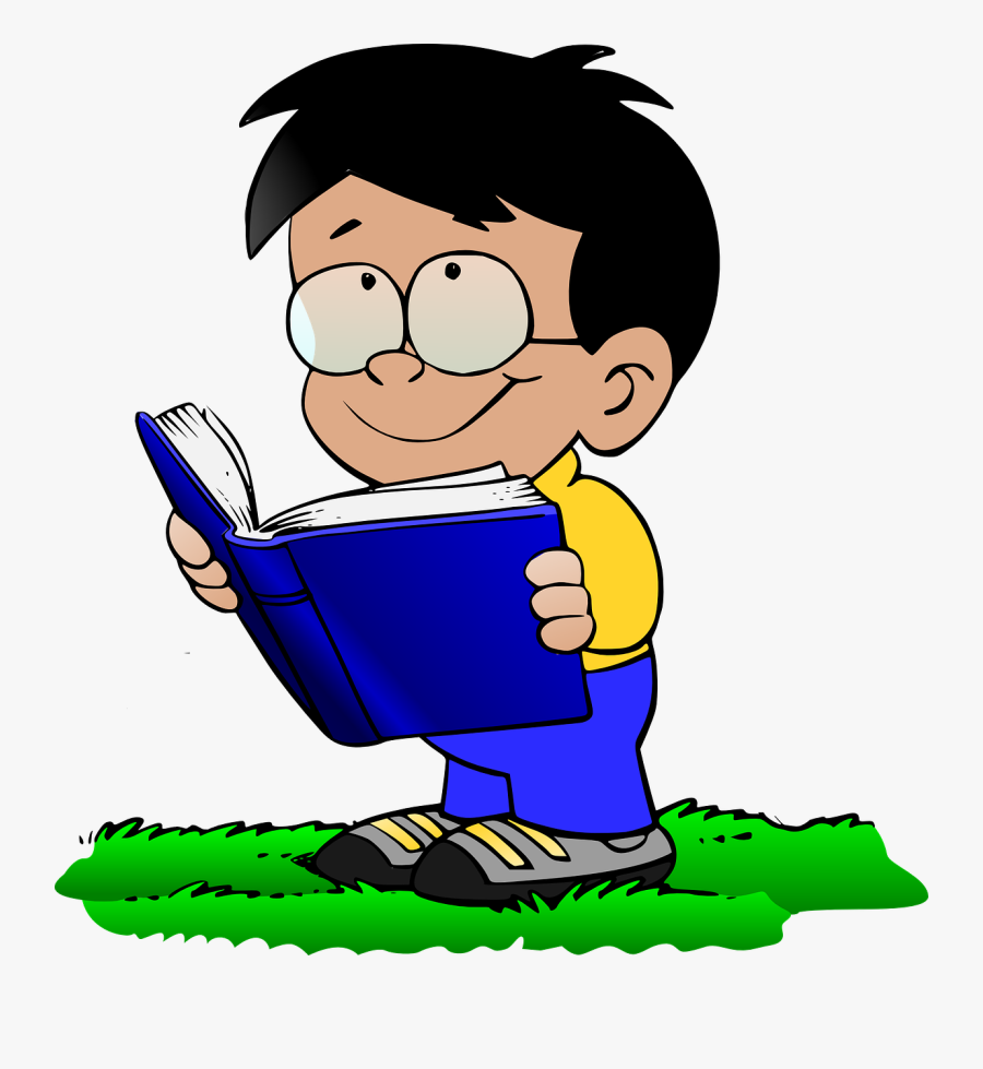 Child Clipart Book - Boy With Book Clipart, Transparent Clipart