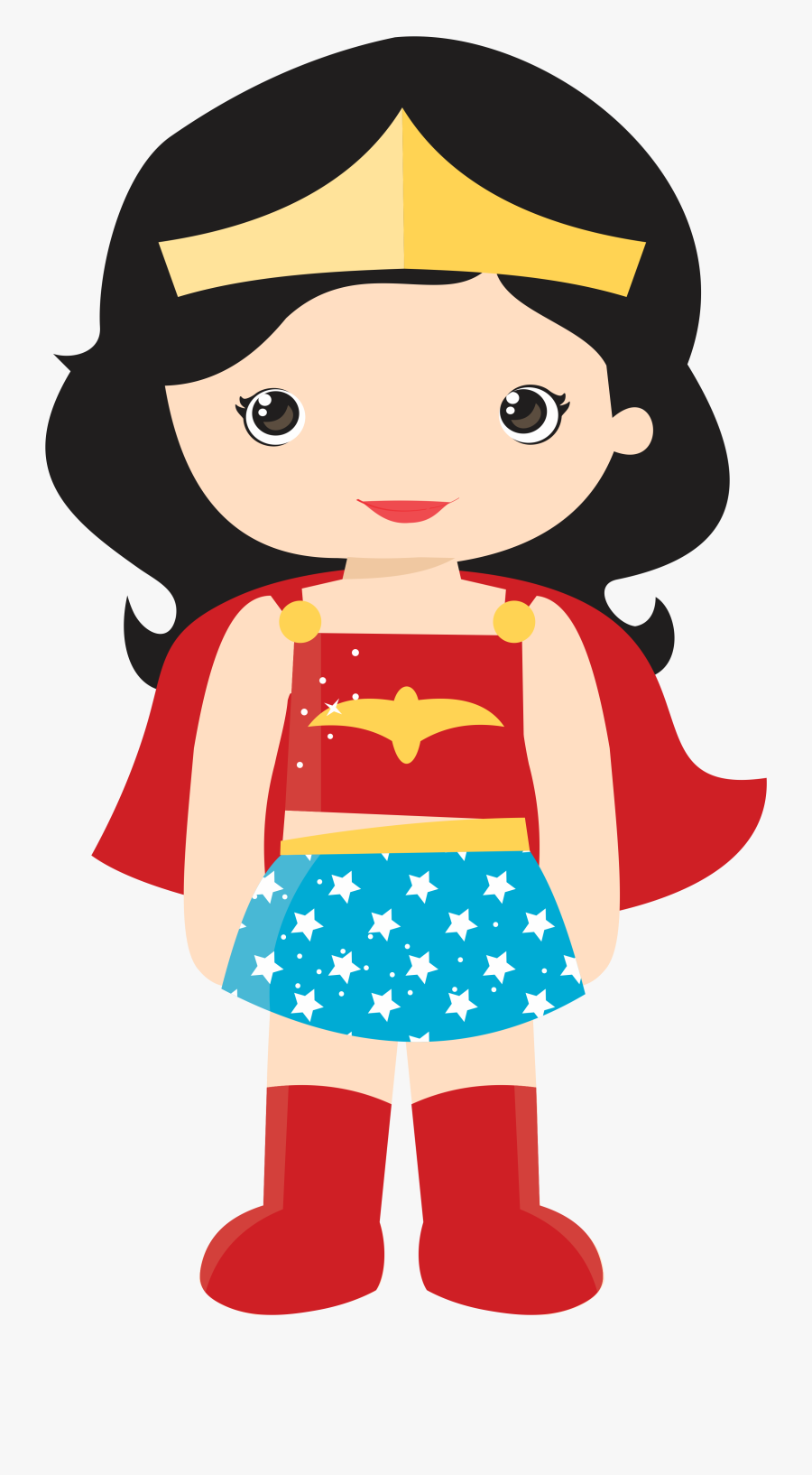 Superwoman Pin By Ashley Earnest On Girl Clipart And - Wonder Woman Cute Png, Transparent Clipart