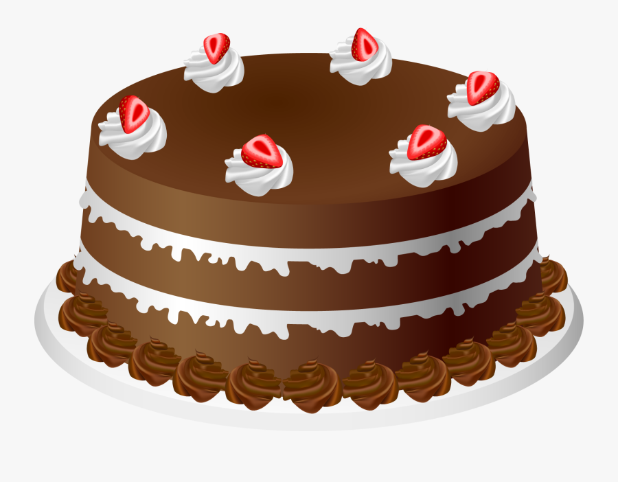 Chocolate Cake Clip Art - Cake With Candles Png, Transparent Clipart