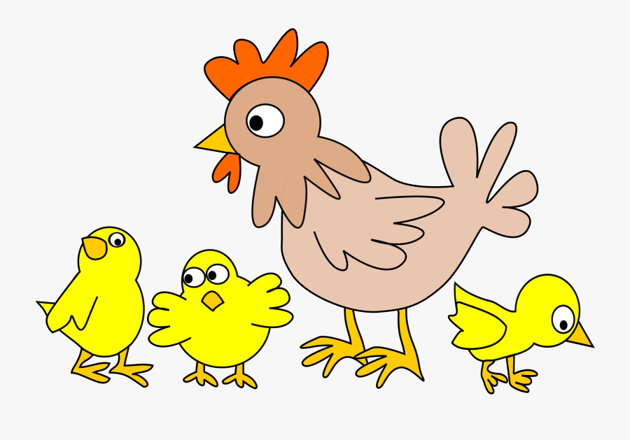 Hen Clipart Real Chicken - Hen And Chicks Cartoon, Transparent Clipart