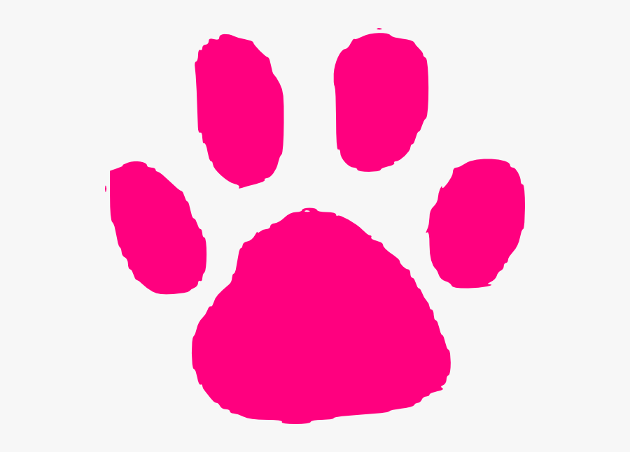 Pink Paw Print Clip Art, Transparent Clipart