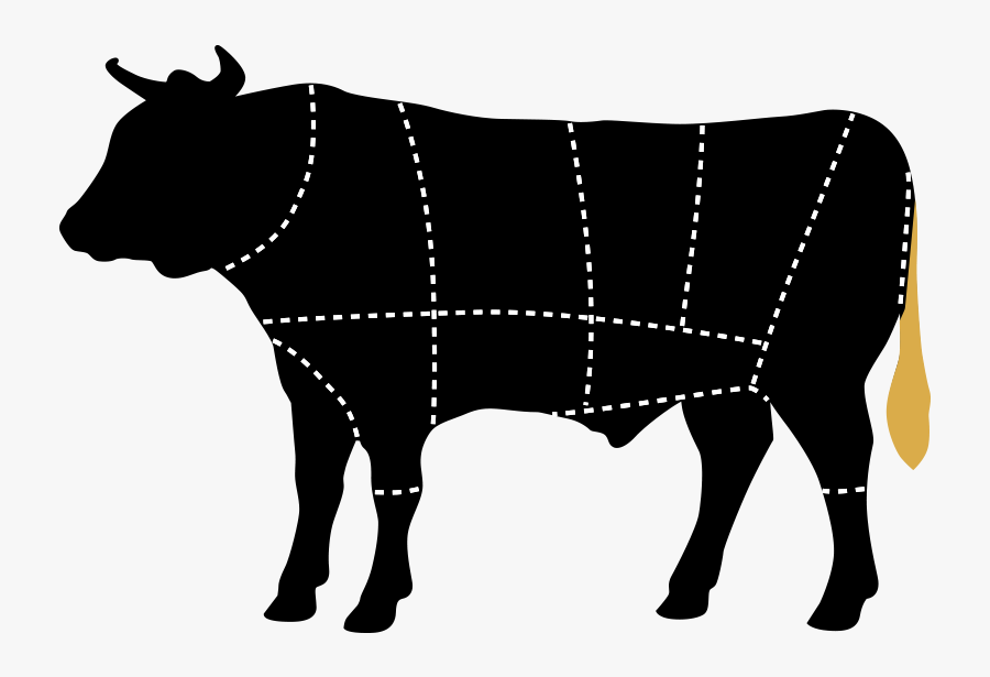 Cattle Clipart Cow Tail Meat - New York Manhattan Cut, Transparent Clipart