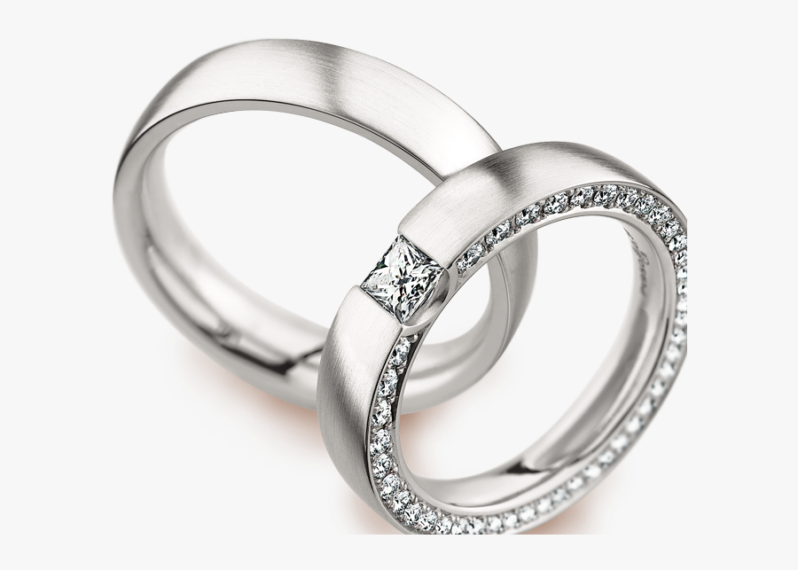 Silver Wedding Rings Png, Transparent Clipart
