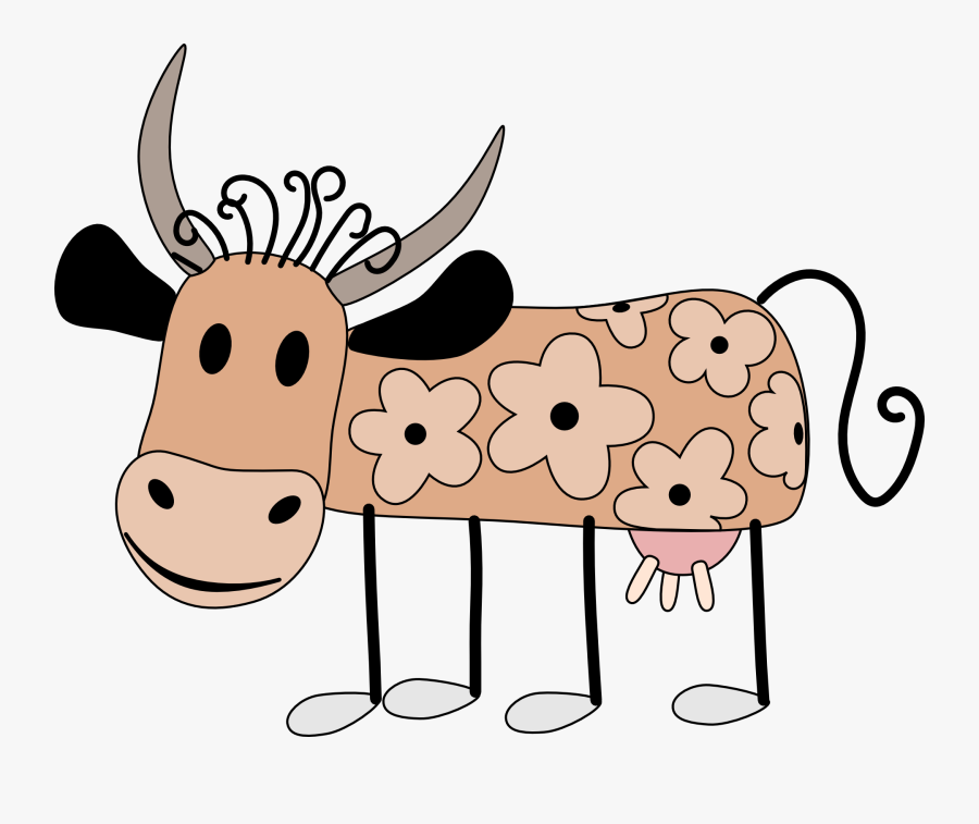 Cute Cow Clipart - Poems About The Days Of The Week, Transparent Clipart