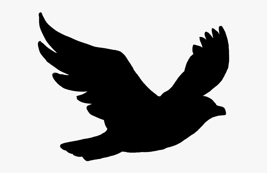 Silhouette Bird Flight By - Silhouette Of A Bird Flying, Transparent Clipart