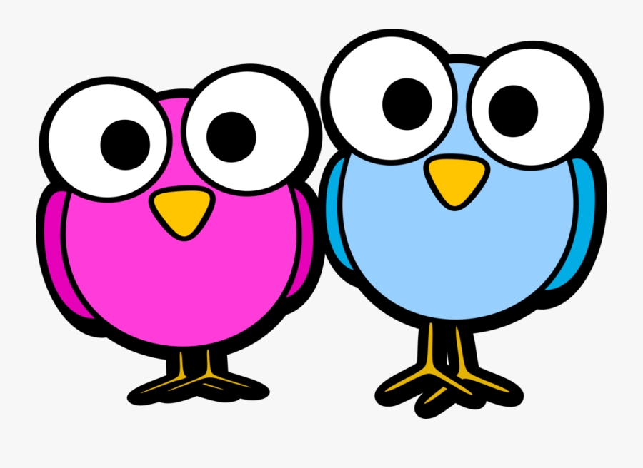 Animated Bird Clipart - Cartoon Cute Animals With Big Eyes, Transparent Clipart