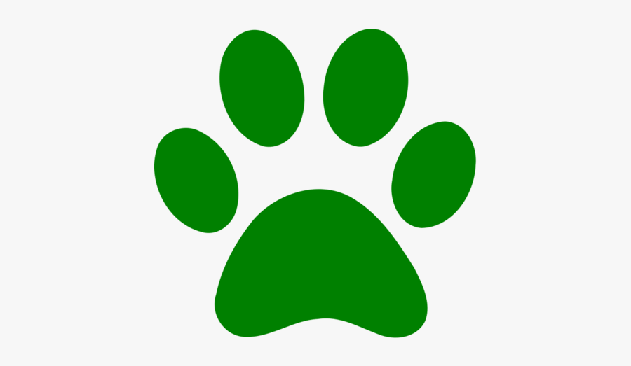 Green Paw Print Clip Art, Transparent Clipart