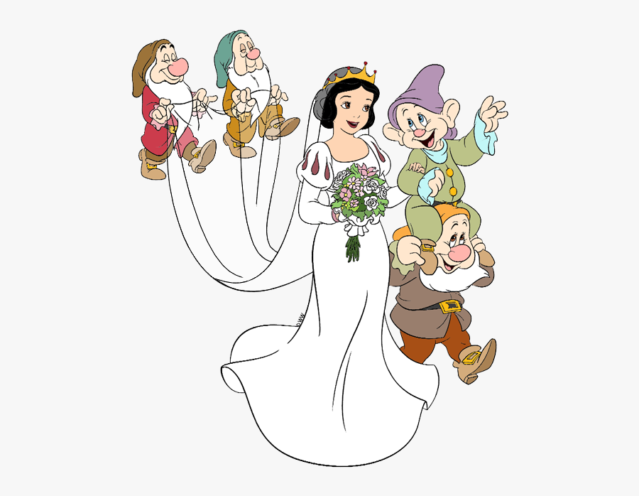 Clipart Woman Wedding - Snow White Bride Disney, Transparent Clipart