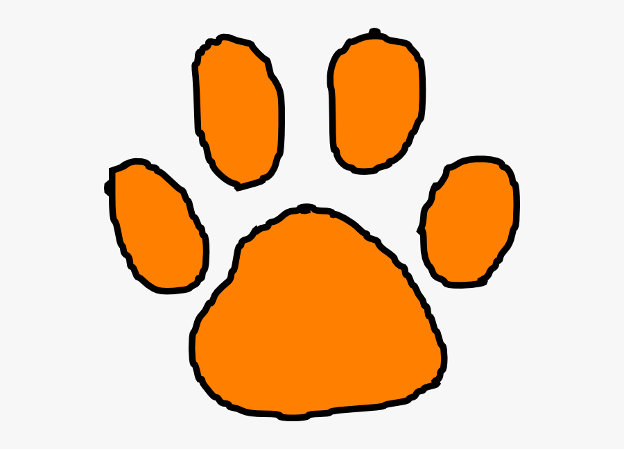 Clip Art Tiger Paw Print, Transparent Clipart