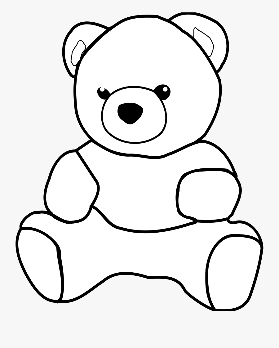 Teddy Bear Clipart - Teddy Bear Drawing Outline, Transparent Clipart