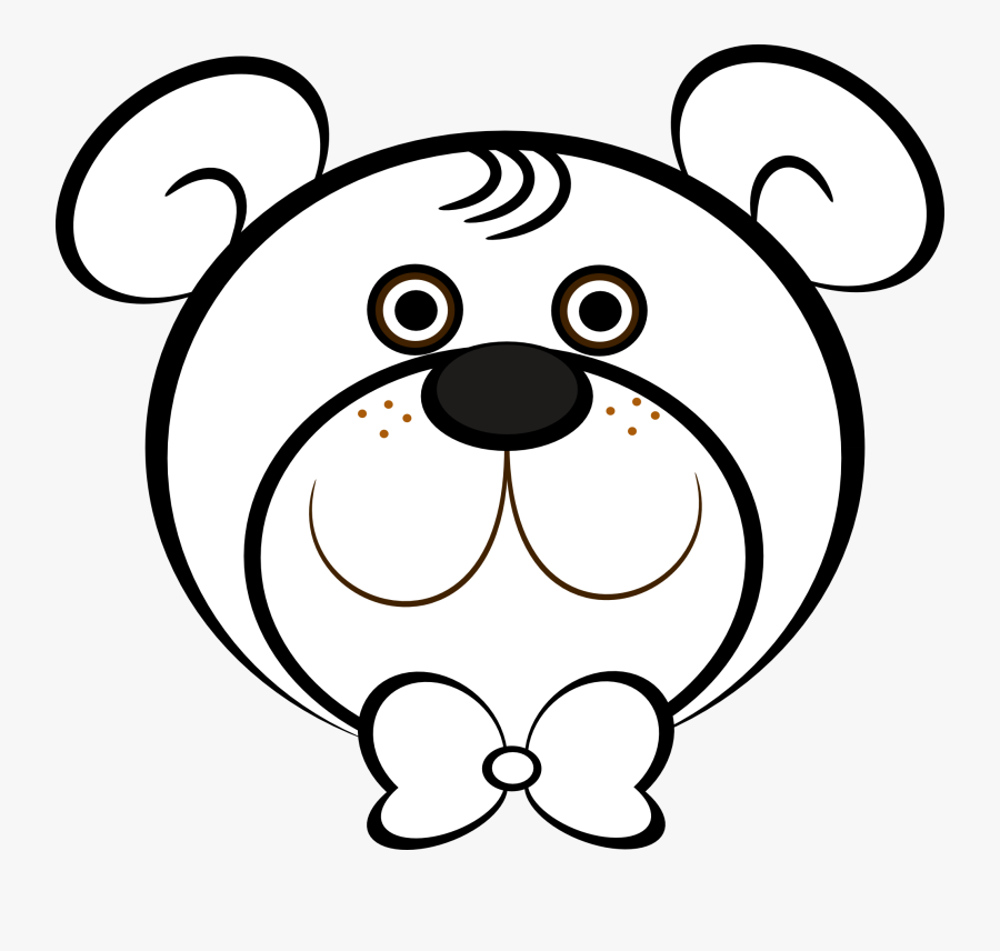 Cute Black Bear Clipart - Black And White Images For Coloring, Transparent Clipart