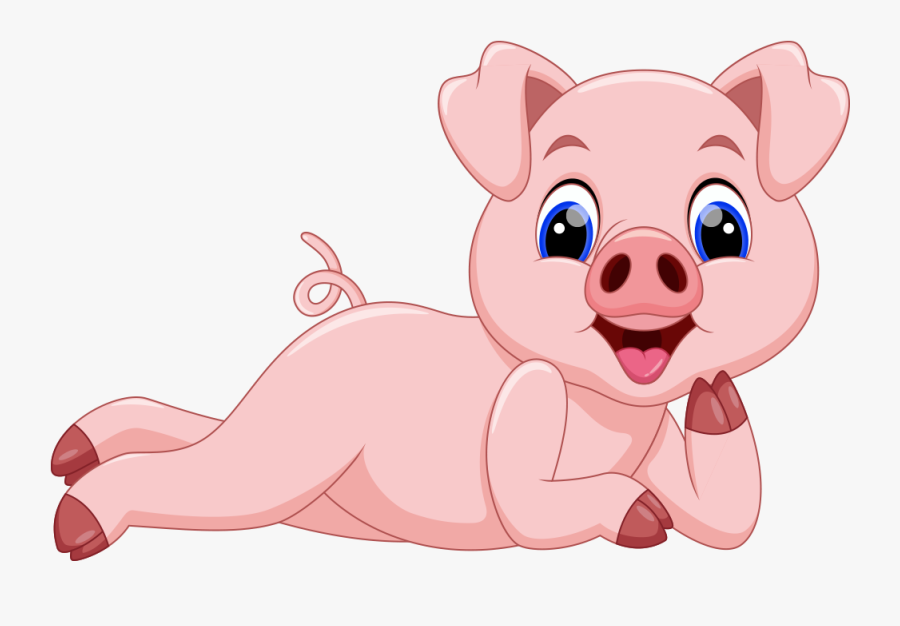 Domestic Pig Cartoon Illustration - Cute Piglet Cartoon, Transparent Clipart