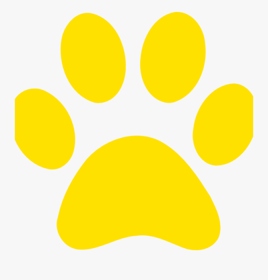 Yellow Paw Print Yellow Paw Print Clip Art At Clker - Bear Paw Print Yellow, Transparent Clipart