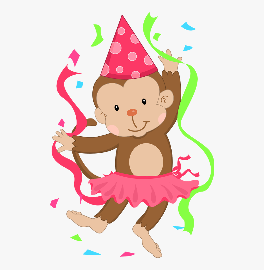 Boom Clipart Happy Birthday - Happy Birthday Monkey Girl, Transparent Clipart