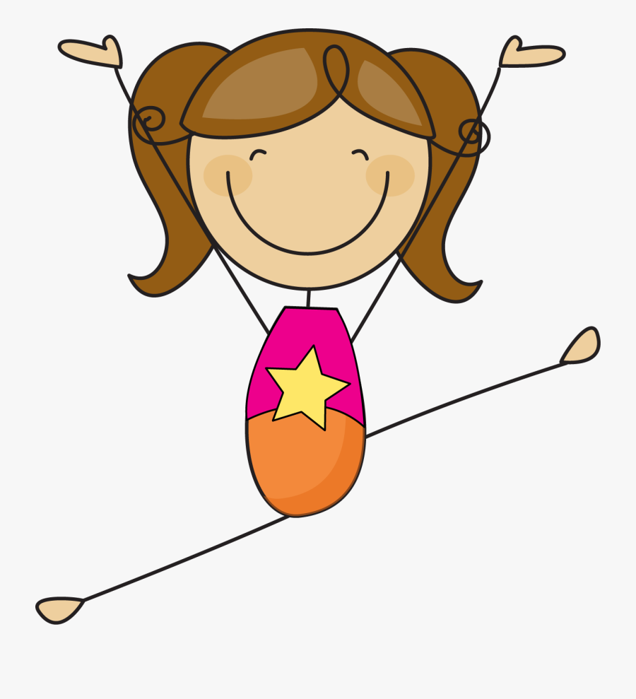 Gymnastics Little Girl Clipart - Stick Figure Girl Clipart , Free ...