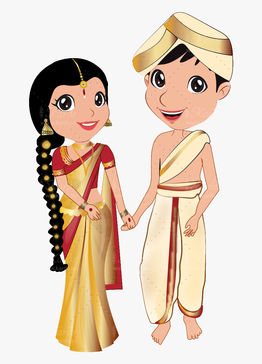 Vector Royalty Free Download Marriage Clipart Brahmin - Cartoon Wedding Couple Png, Transparent Clipart