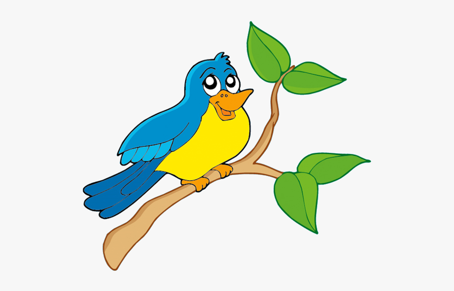 Blue Bird Clipart - Клипарт Птица На Ветке, Transparent Clipart
