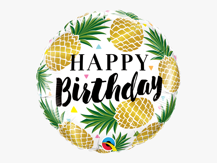 Clip Art Children S Pineapples Foil - Happy Birthday With Pineapples, Transparent Clipart