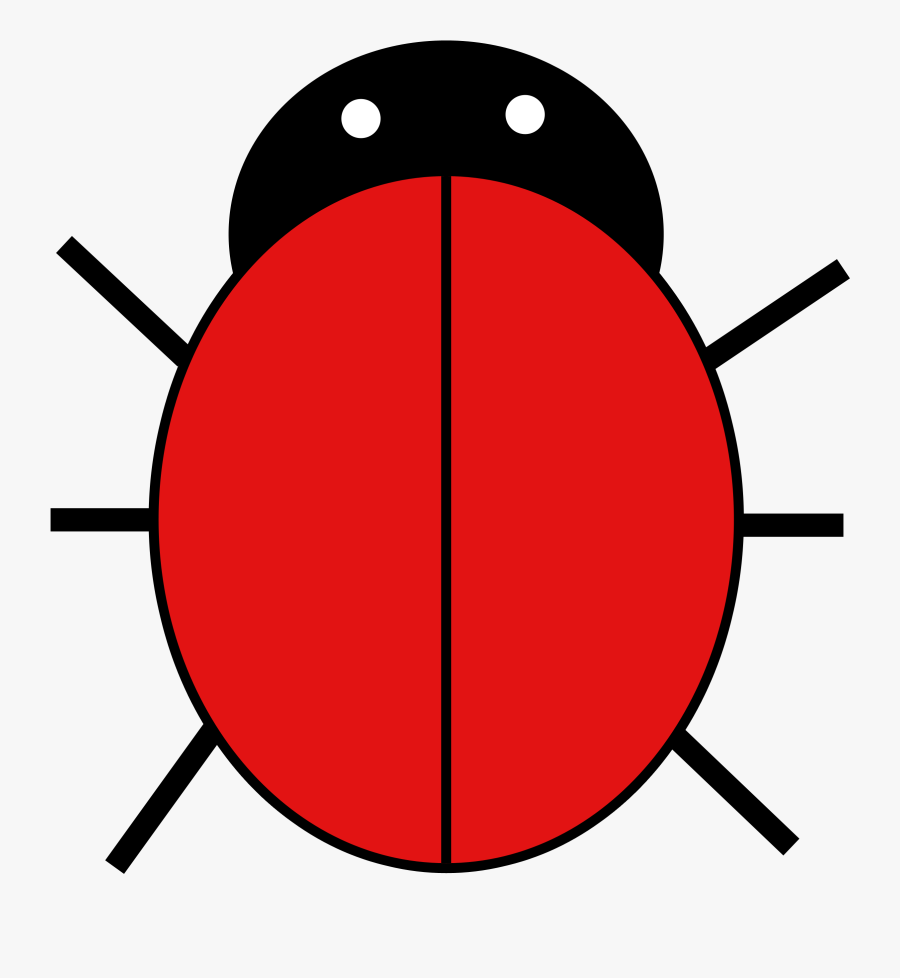 Cartoon Lady Bird - Ladybird With No Spots, Transparent Clipart