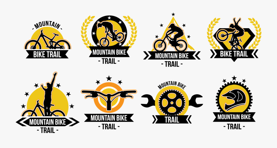 Bike Trail Labels Vector - Mountain Bike Logo, Transparent Clipart