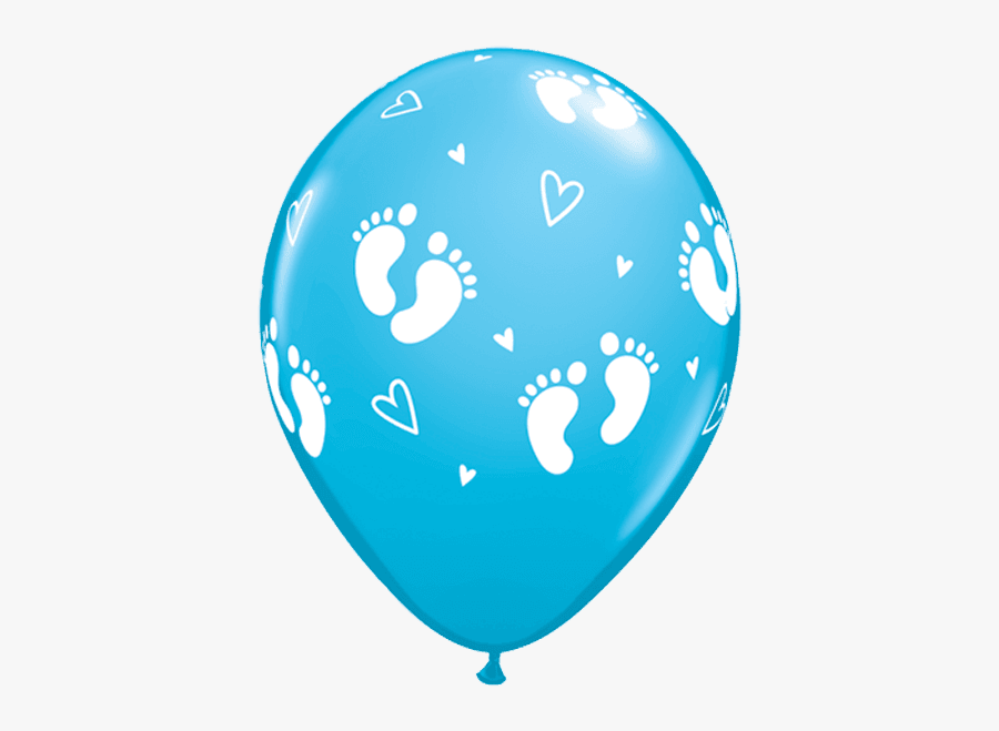 Footprints Clipart Blue - Baby Balloons Boy, Transparent Clipart