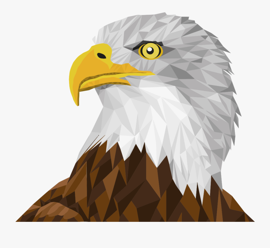 Low Poly Bald Eagle By Sharpi1980 - Geometric Eagle, Transparent Clipart