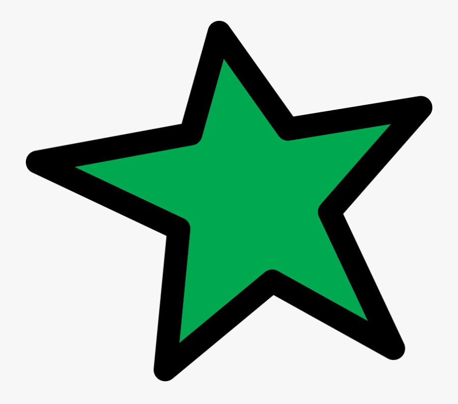 2019 Outlined Star Green - Clip Art, Transparent Clipart