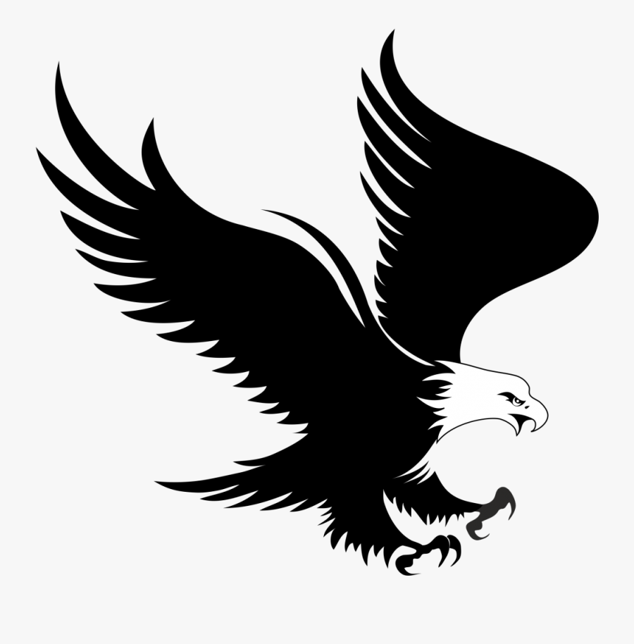 Bald Eagle Logo Clip Art - Eagle Logo Png Black And White, Transparent Clipart