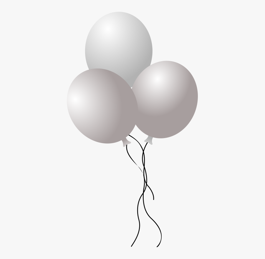 Transparent Balloon Clipart Black And White - Transparent White Balloons Png, Transparent Clipart