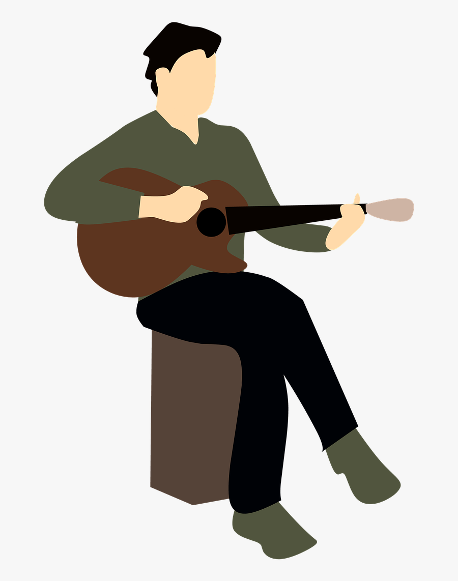 Musical, Music, Guitar, Playing, Man, Clipart, Sticker - Music Man Clipart, Transparent Clipart