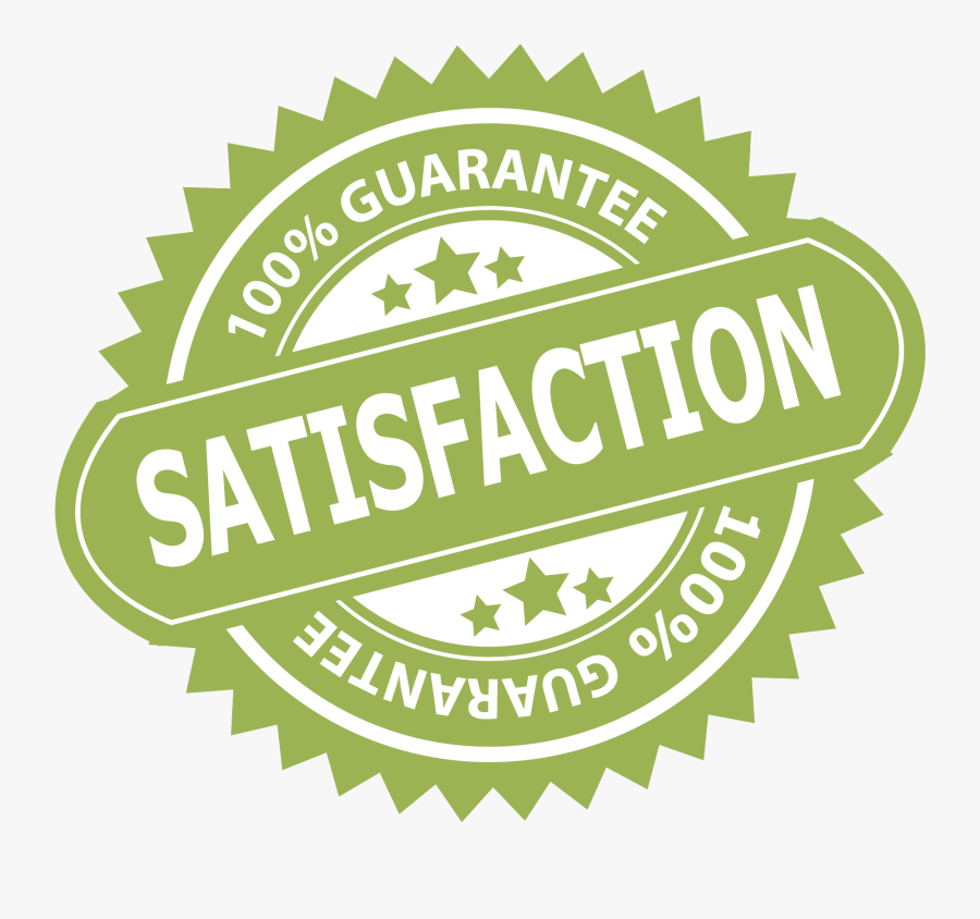 Client Satisfaction Guaranteed Batch, Transparent Clipart