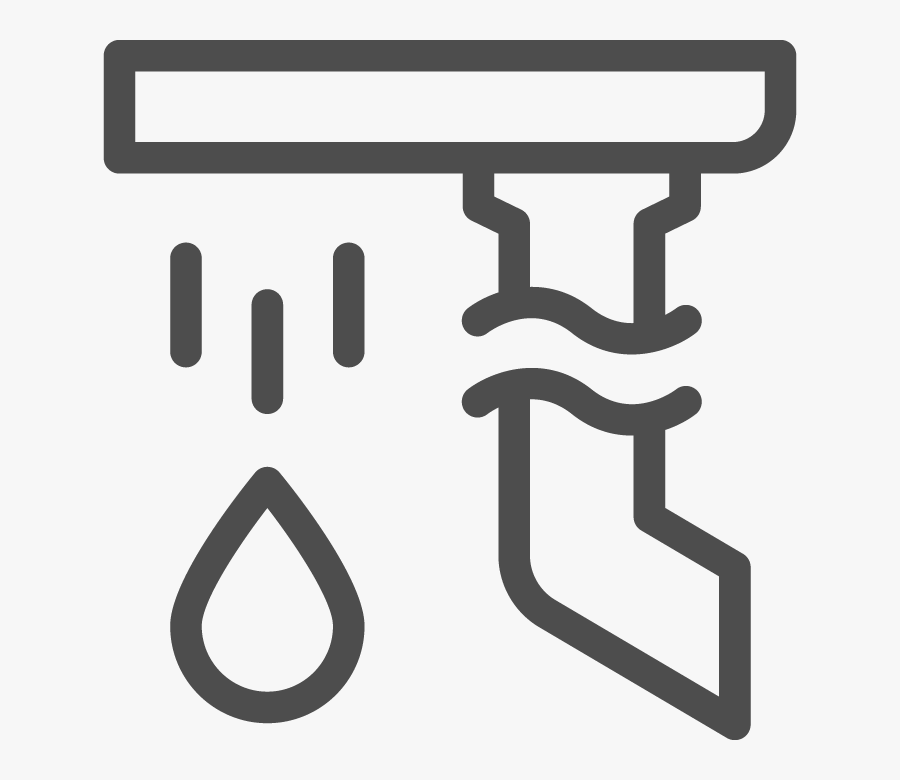Transparent Pressure Washer Clipart Black And White - Gutter Icon Png, Transparent Clipart